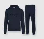 kenzo survetement ensemble sweat-shirt capuche et pantalon velours de coton blue noir